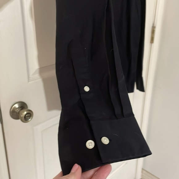 Croft&Barrow Black Button Up Long Sleeve Front Pocket Dress Casual Shirt Sz XXL - Picture 4 of 8